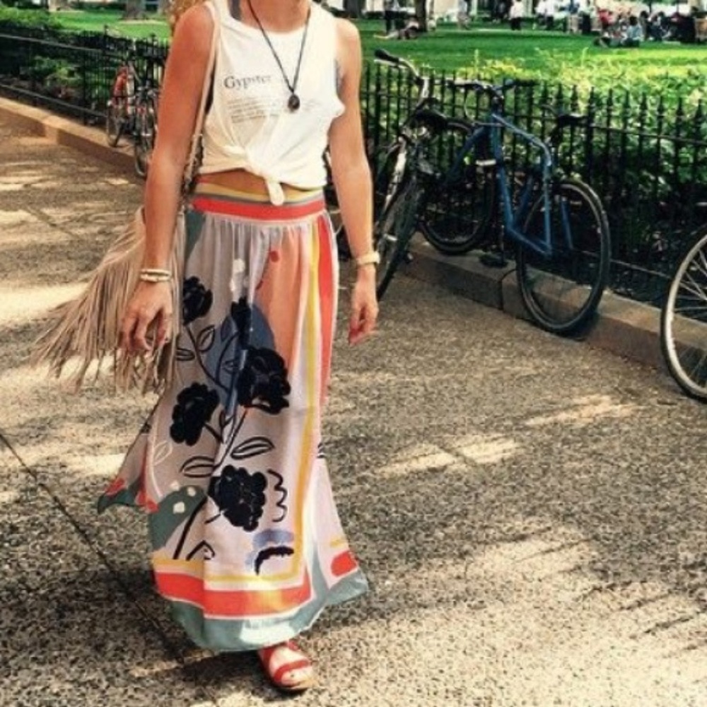 🌻Anthropologie Maeve Plein Air Printed Maxi Skirt